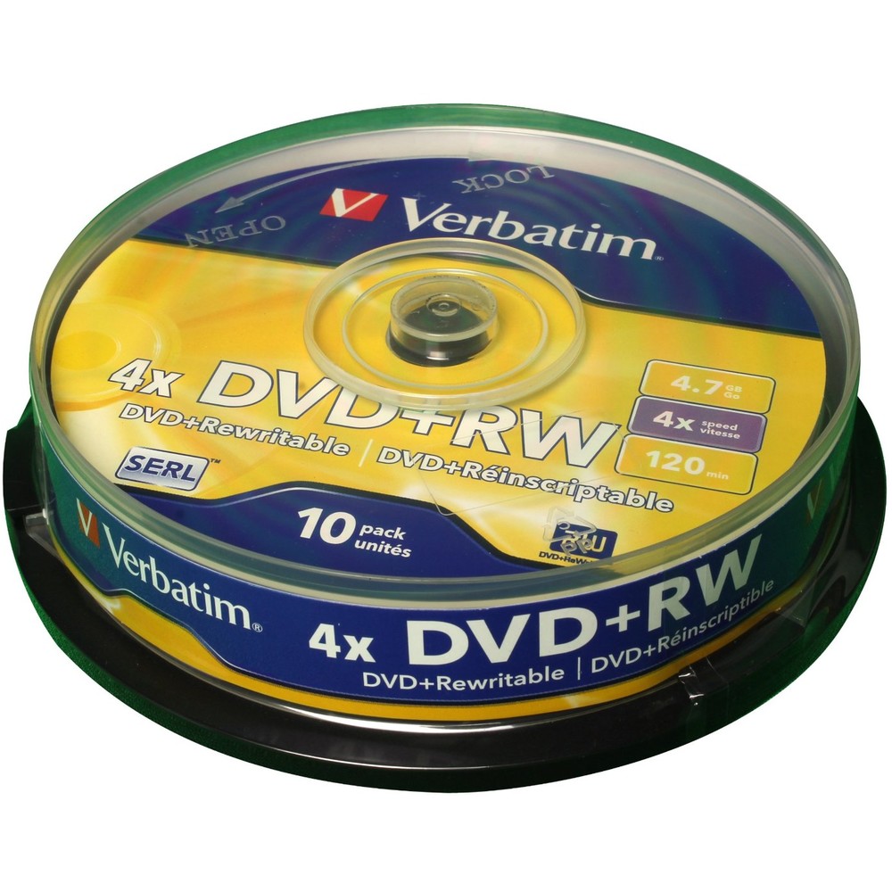 Mediu optic DVD+RW 4.7Gb 4X 10 bucati thumbnail