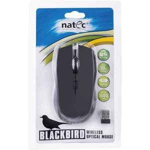 Mouse Natec Optical Wireless Silent Blackbird Black