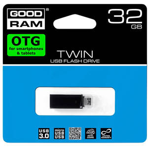 Memorie USB Goodram Twin 32GB OTG USB 3.0 Black