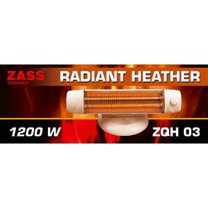Radiator Zass ZQH 03 1200W 2 viteze Halogen Alb