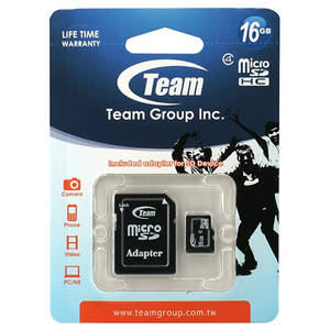Card TeamGroup microSDHC 16GB Clasa 4 cu adaptor SD