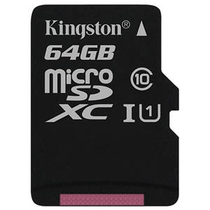 Card Kingston microSDXC 64GB Clasa 10 UHS-I 45MBs