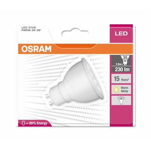 Bec LED Osram STAR PAR16 GU10 3.5W 2700K