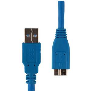 Cablu periferic SSK USB 3.0 Male tip A - microUSB 3.0 Male tip B 0.6m albastru