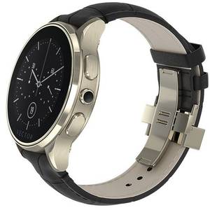 Smartwatch Vector Luna Champagne Gold / Black Padded Croco Leather strap Small