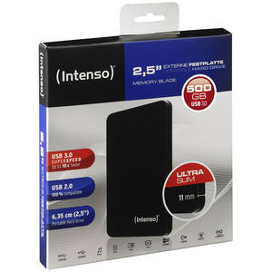Hard disk extern Intenso MemoryBlade 500GB 2.5 inch USB 3.0 Black