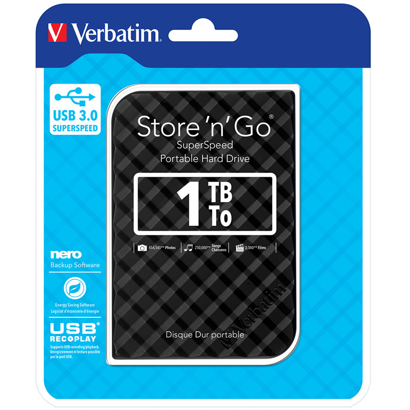 Hard disk extern Verbatim Store n Go GEN 2 1TB 2.5 inch USB 3.0 Black — imaginea 4