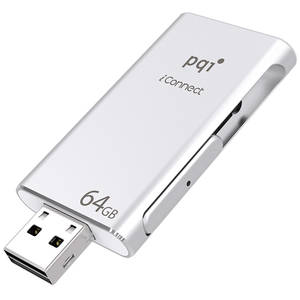 Memorie USB PQI Pendrive iConnect OTG Lightning 64GB USB 3.0 Silver