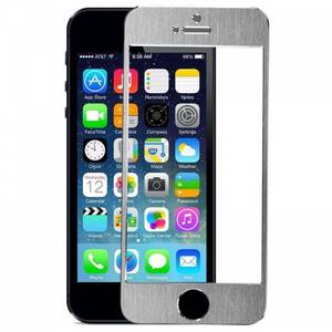 Sticla temperata Tempered Glass Silver aluminium pentru iPhone 5 / 5S / 5C