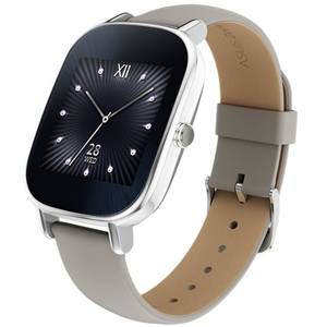 Smartwatch ASUS ZenWatch 2 WI502Q Otel Inoxidabil Argintiu + Curea Piele Crem