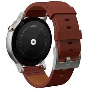 Smartwatch Motorola Moto 360 2nd generation 46 mm Men's Leather Silver Cognac