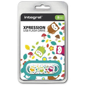 Memorie USB Integral Xpression Owls Mix 8GB USB 2.0