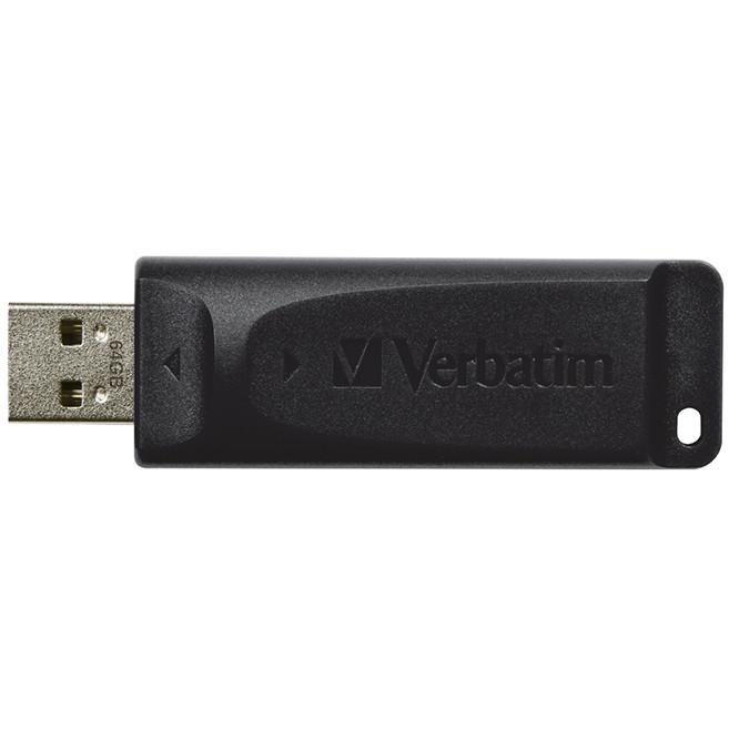 Memorie USB Verbatim Slider 64GB USB 2.0 Black — imaginea 5