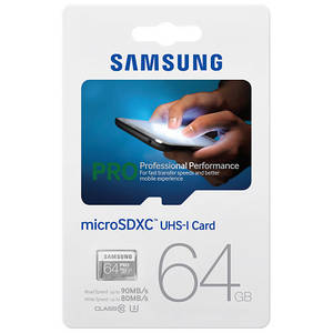 Card Samsung microSDXC PRO 64GB Clasa 10 UHS-I U3