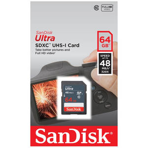 Card de memorie Sandisk Ultra SDXC 64GB Clasa 10 48Mbs UHS-I
