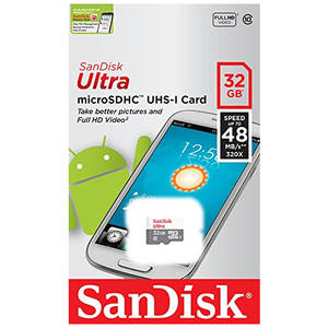 Card Sandisk Ultra Android microSDHC 32GB Clasa 10 48Mbs UHS-I