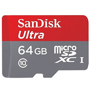 Card Sandisk microSDXC Ultra 64GB Clasa 10 80Mbs UHS-I cu adaptor SD