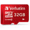 Card Verbatim microSDHC Tablet 32GB Clasa 10 UHS-I U1 Red cu adaptor SD