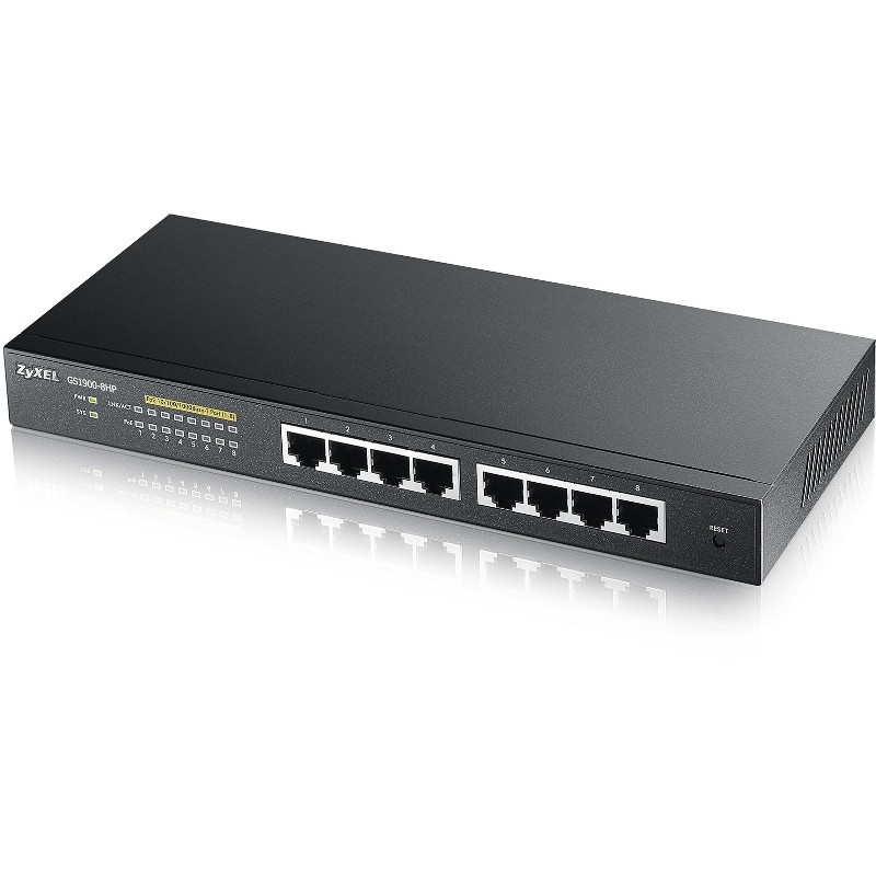 ZYXEL GS1900-8 8PORT GBE L2 POE SWITCH