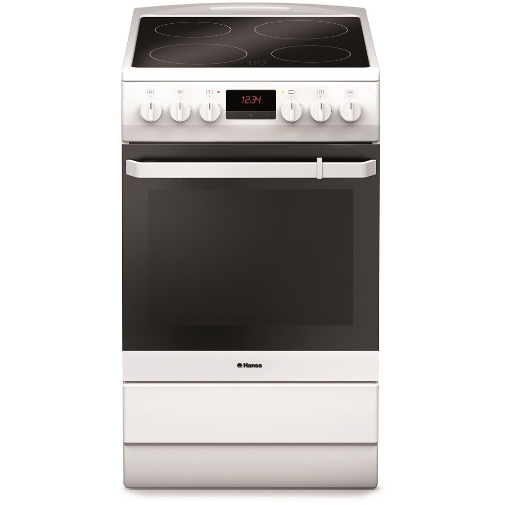 Aragaz FCCW58209 electric 4 arzatoare vitroceramice A Alb