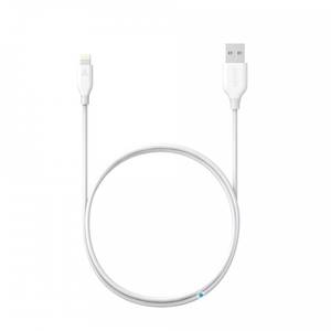 Cablu de date Anker PowerLIne Apple official 1,8 metri MFi Alb