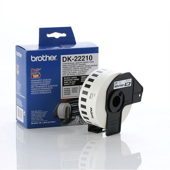 Banda laminata 29 mm x 30,48 m negru/alb