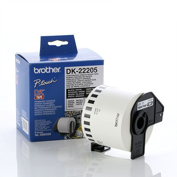 Banda laminata 62mm x 30.48m  negru/alb