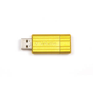 Memorie USB Verbatim PinStripe 16GB USB 2.0 Yellow