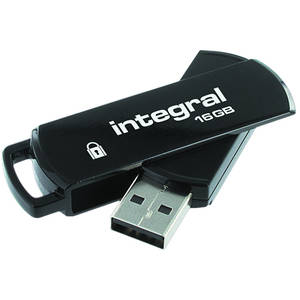 Memorie USB Integral 360 Secure Lock 16GB USB 2.0 Black