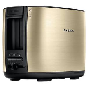 Prajitor de paine Philips HD2628/50 950W 2 felii 7 setari Champagne