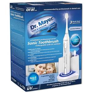 Periuta de dinti electrica sonica Dr. Mayer GTS2050UV cu sterilizator alba