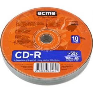 Mediu optic ACME CD-R 700MB 52x 10 bucati