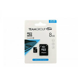 Card de memorie TeamGroup microSDHC 8GB Clasa 10 cu adaptor SD