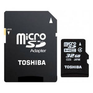 Card Toshiba microSDHC M102 32GB Clasa 4 cu adaptor SD