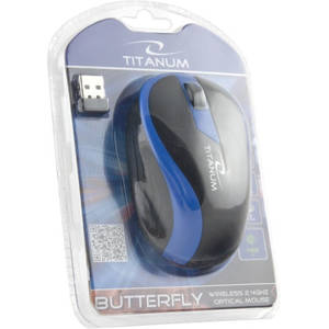 Mouse Esperanza TITANUM BUTTERFLY Optical Wireless TM113B Blue