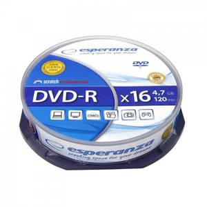 Mediu optic Esperanza DVD-R 4.7GB 16x 10 bucati
