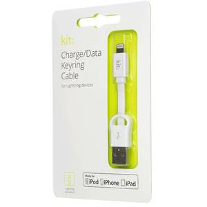 Cablu de date Kit IP5USBKEYWH Apple Lightning - USB 8.5 cm alb