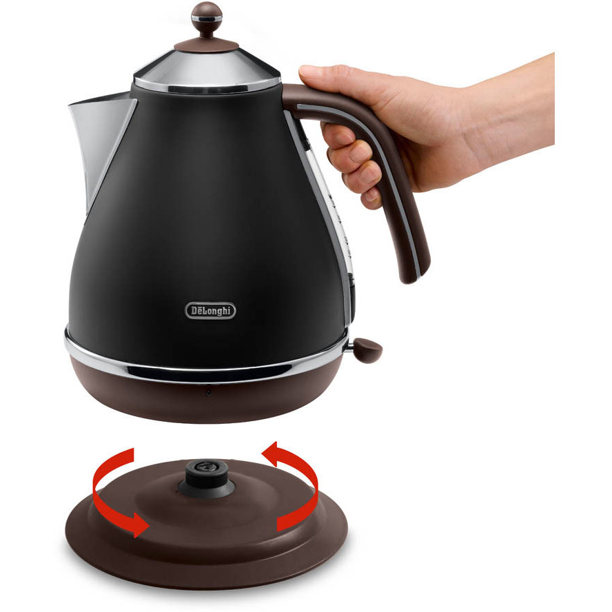 Fierbător Delonghi KBOV 2001.BK Icona Vintage 2000W 1.7l negru — imaginea 4