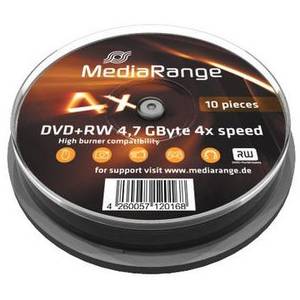 Mediu optic MediaRange DVD-R 4.7GB 4x 10 bucati