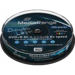 Mediu optic MediaRange DVD-R 8.5 8x 10 bucati Printabil