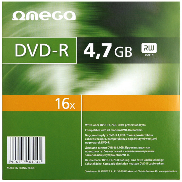 Mediu optic DVD-R 4.7GB 16x 10 bucati