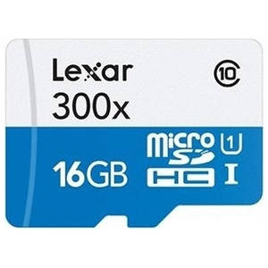 Card Lexar microSDHC 16GB Clasa 10 UHS-I cu adaptor SD