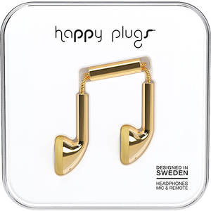 Casti Happy Plugs 7727 Deluxe Earbud Gold