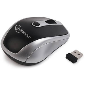 Mouse Gembird MUSW-002 Wireless USB Black Silver