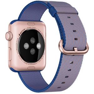 Smartwatch Apple Watch Sport 42mm Rose Gold Aluminium Case Royal Blue Woven Nylon