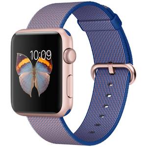 Smartwatch Apple Watch Sport 42mm Rose Gold Aluminium Case Royal Blue Woven Nylon