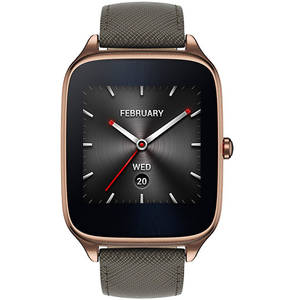 Smartwatch ASUS ZenWatch 2 WI501Q Carcasa Aurie si Curea Piele Neagra