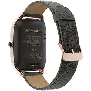 Smartwatch ASUS ZenWatch 2 WI501Q Carcasa Aurie si Curea Piele Neagra
