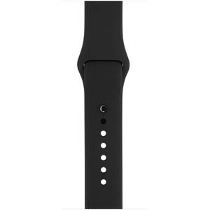 Curea smartwatch Apple Watch 38mm Black Sport Band with Space Grey Stainless Steel Pin