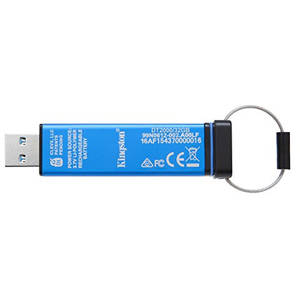 Memorie USB Kingston DataTraveler 2000 32GB AES Encryption USB 3.0 Blue